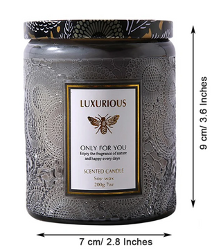 Geurkaars in Glazen Pot 200 g – Natuurlijke Sojawas Aromatische Kaars voor Sfeer en Ontspanning