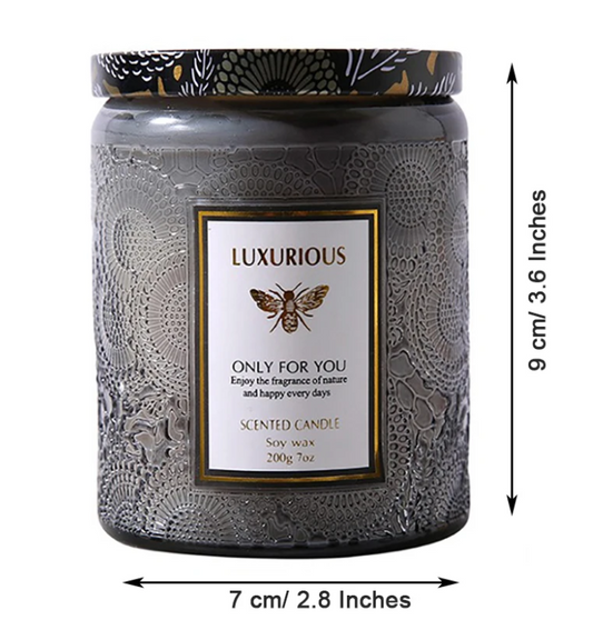 Geurkaars in Glazen Pot 200 g – Natuurlijke Sojawas Aromatische Kaars voor Sfeer en Ontspanning