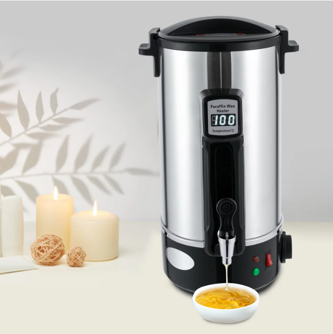 RVS Wax Smelter 8–12L – Elektrische Wax Warmer voor Kaarsen Maken met Uitloop