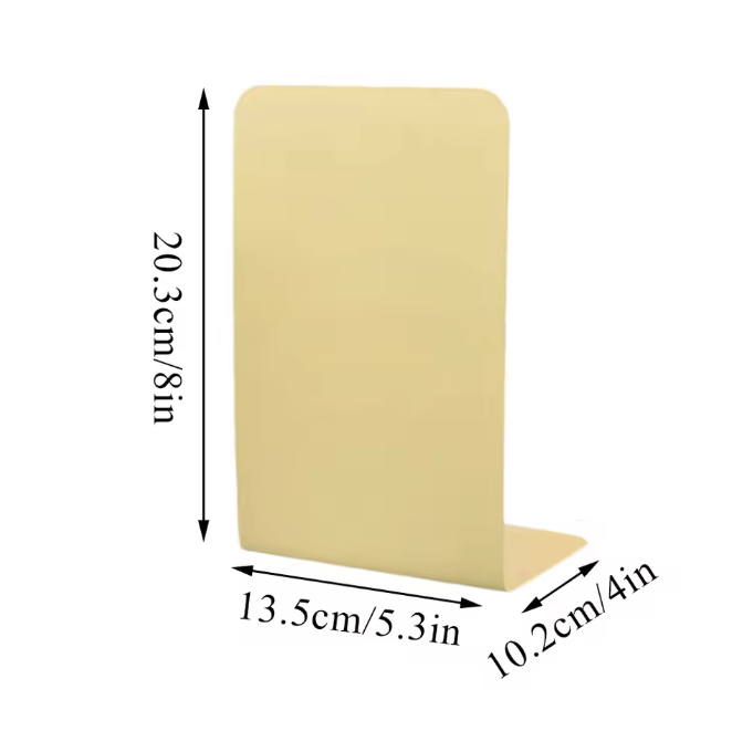 Set van 2 Metalen Boekensteunen – L-Vormige Boekenhouders voor Bureau