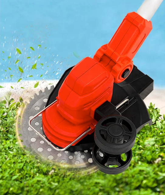 21V Accu Grastrimmer – Draadloze Bosmaaier met 2× 4000 mAh Batterijen en Multifunctionele Messen