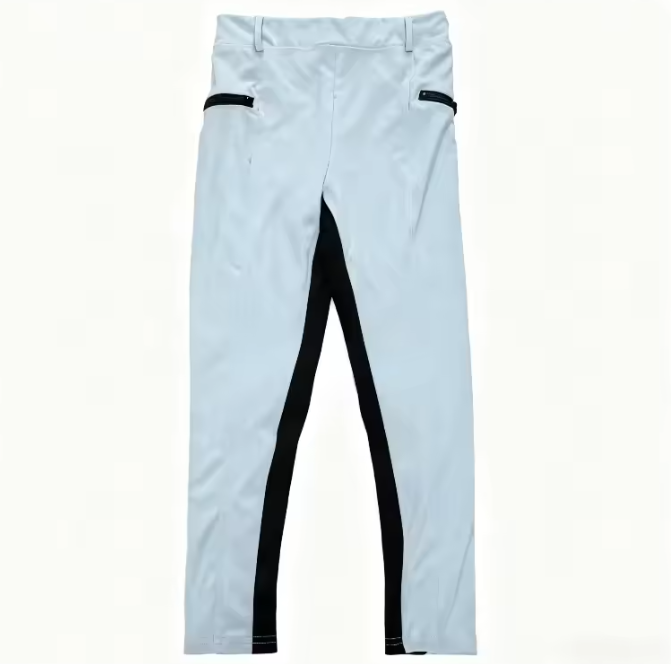Slim Fit Dames Paardrijbroek – Stretch Rijbroek met Kniepatch voor Paardensport