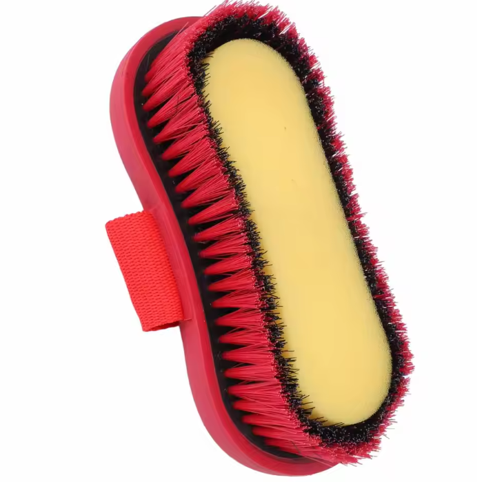 Paardenverzorgingsborstel met Zachte Haren – Antislip Borstel voor Paardenreiniging en Verzorging