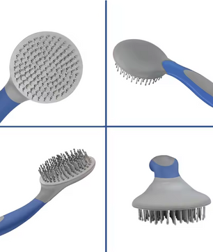 Ronde Paarden Manen- en Staartborstel – Antislip Handvat met Naaldharen