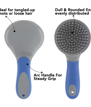 Ronde Paarden Manen- en Staartborstel – Antislip Handvat met Naaldharen