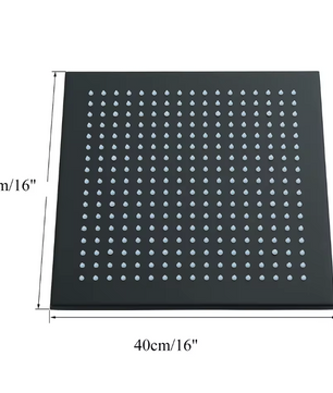 Grote LED Regendouchekop 40,64 cm – Wand- of Plafondmontage, Warm en Koud