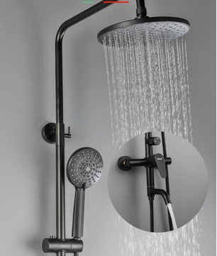 RVS Regendouche Set met Waterval Douche en Mengkraan – Warm en Koud