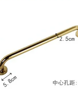 Antislip Badkamer Handgreep RVS Veiligheidsleuning Goud