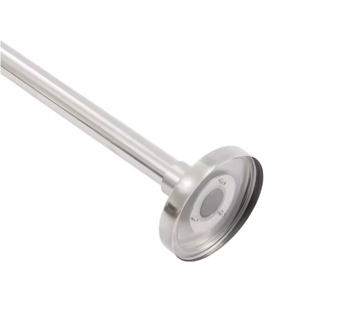 RVS Hoek Douchegordijnrail Uitschuifbaar – Zonder Boren, Verstelbaar