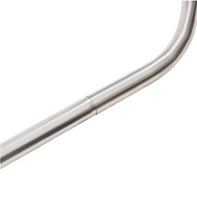 RVS Hoek Douchegordijnrail Uitschuifbaar – Zonder Boren, Verstelbaar