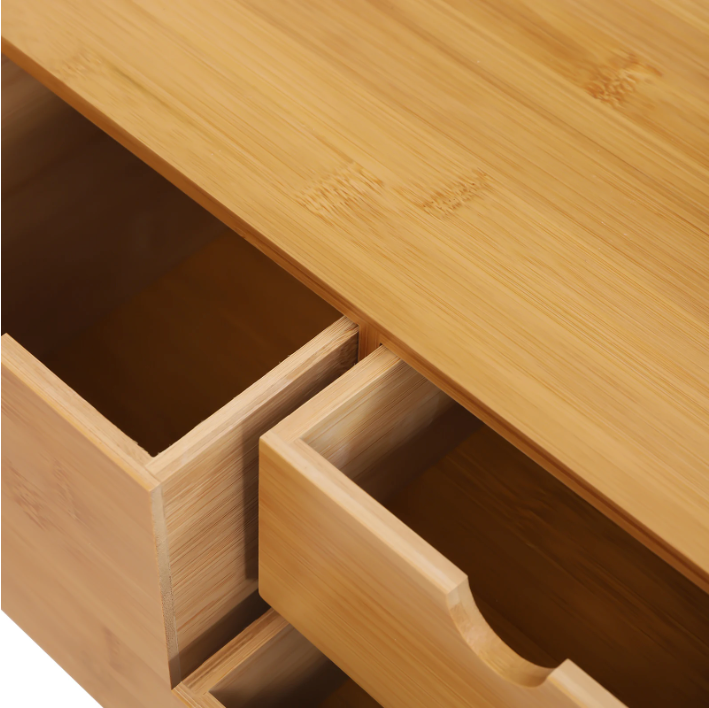 Bamboe Bureau-Organizer met 3 Lades – Duurzame Desktop Opbergkast