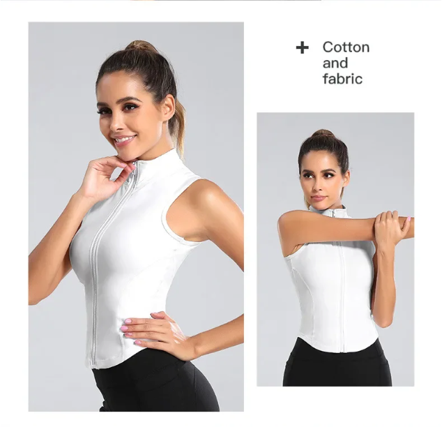 Mouwloos Paardrijshirt voor Dames – Sportieve Paardensport Top met Rits