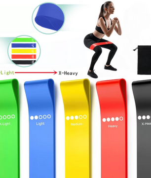 Weerstandsbanden Set TPE – 5 Niveaus Fitness Elastieken voor Yoga en Krachttraining