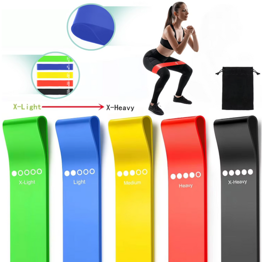 Weerstandsbanden Set TPE – 5 Niveaus Fitness Elastieken voor Yoga en Krachttraining