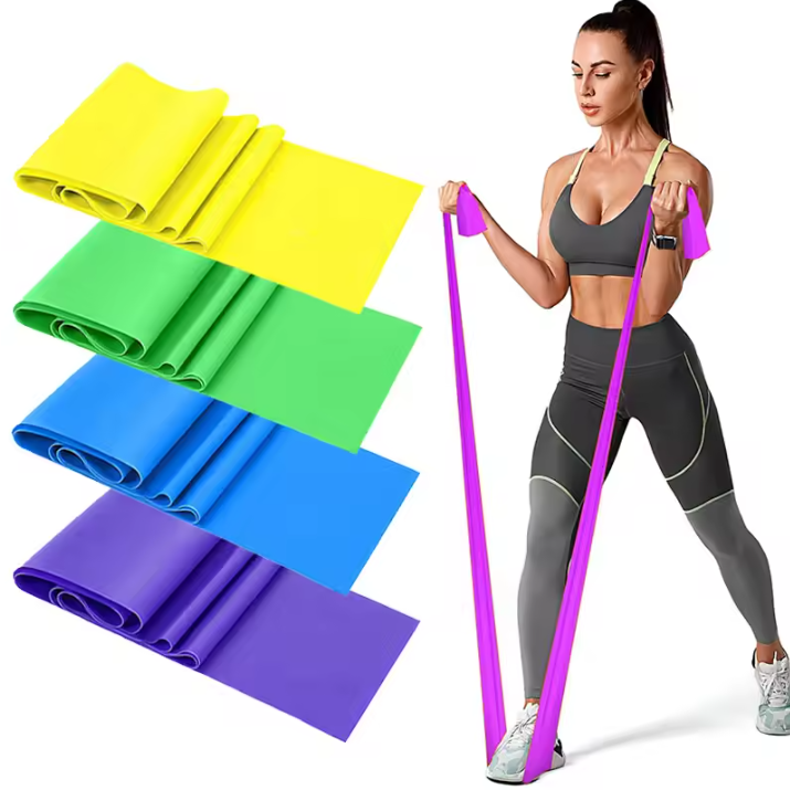 Weerstandsbanden Set – 4 Niveaus Elastische Fitness Band voor Training en Revalidatie