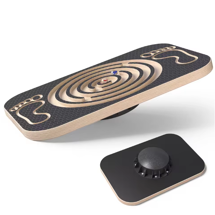 Houten Balansbord met Doolhof – Verstelbare Balans Trainer voor Core, Coördinatie en Fitness