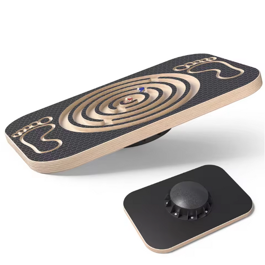 Houten Balansbord met Doolhof – Verstelbare Balans Trainer voor Core, Coördinatie en Fitness