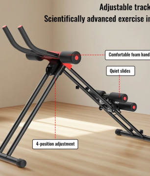 Ab Trainer Opvouwbaar – Core Trainingsapparaat met Verstelbare Weerstand en Kniebescherming