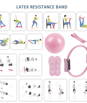 Pilates Set met Ring en Bal – Fitness Set voor Core Training en Full Body Workout
