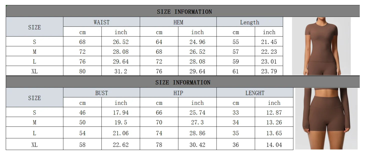 Dames Sportset 2-Delig – Yoga Shirt en High Waist Shorts voor Fitness en Workout