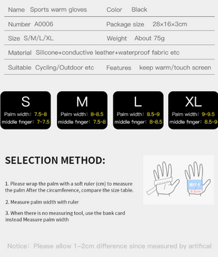 Winter Fietshandschoenen – Waterdicht en Touchscreen met Anti-Slip Grip
