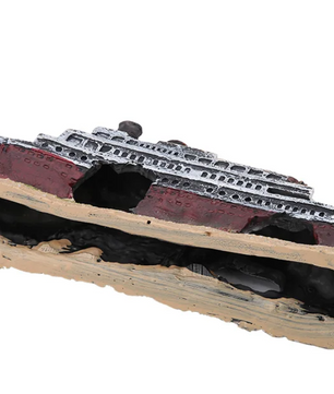 Aquarium Schip Wrak Decoratie – Titanic Stijl Hars Ornament