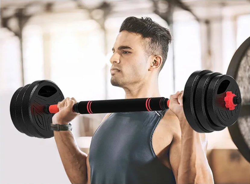 3-in-1 Dumbbell & Barbell Set 20kg – Verstelbare Gewichten Thuis Fitness