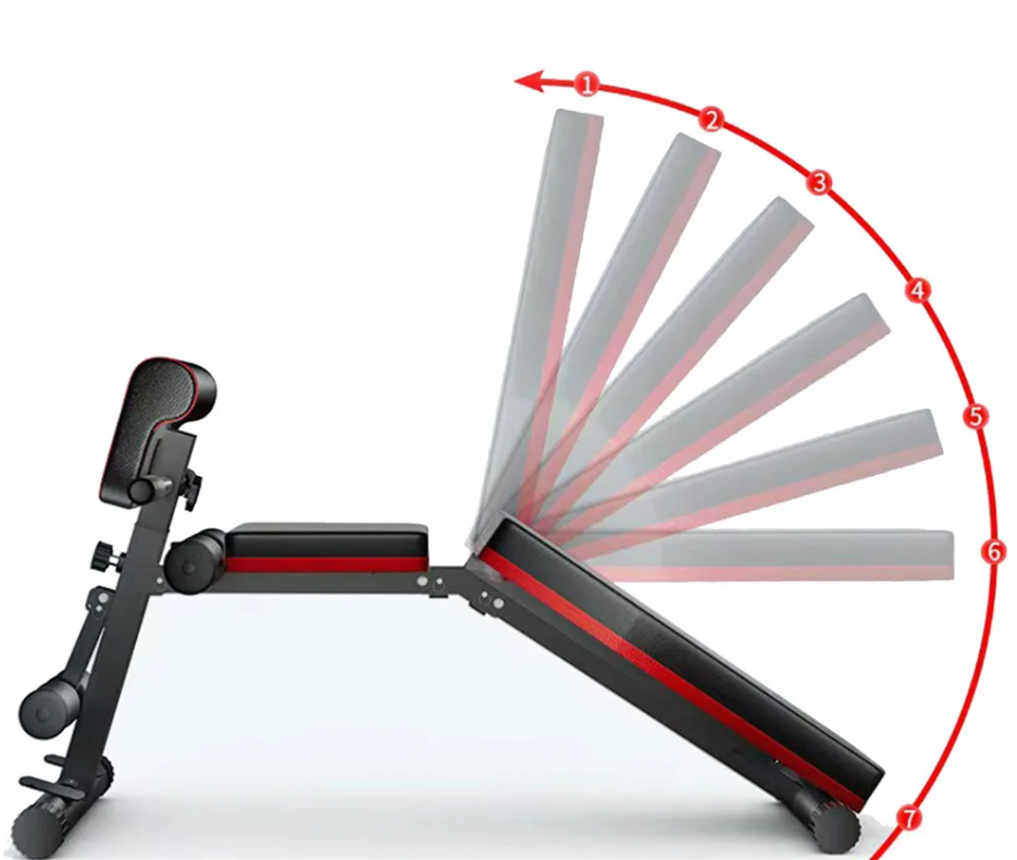 Opvouwbare Halterbank 6-in-1 – Multifunctionele Fitnessbank voor Full Body Training