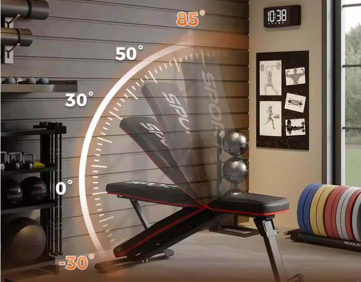 Opvouwbare Halterbank – Verstelbare Fitnessbank met 5 Standen voor Full Body Training