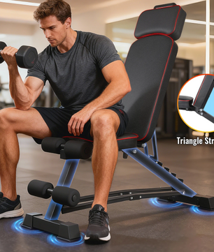 Multifunctionele Halterbank – Opvouwbare Fitnessbank met 5 Standen voor Full Body Training