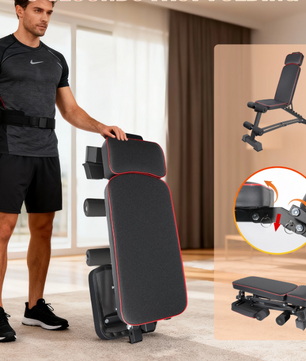 Multifunctionele Halterbank – Opvouwbare Fitnessbank met 5 Standen voor Full Body Training