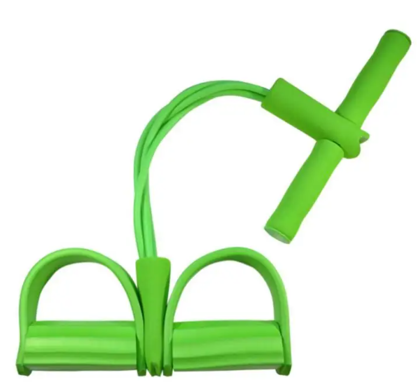 Weerstandsband Trainer met Pedalen – 4 Elastische Trekkoorden voor Full Body Workout
