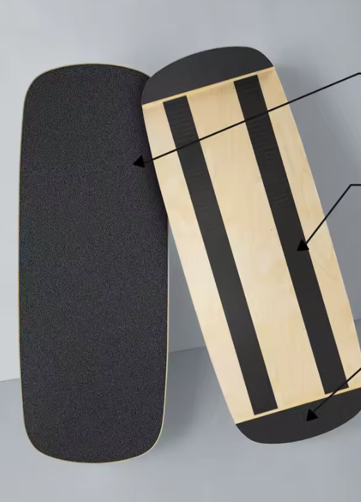 Balance Board met Roller – Houten Balans Trainer voor Core en Stabiliteit