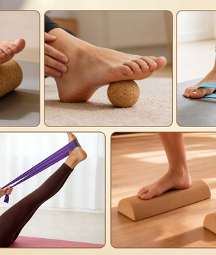 Kurk Balance Board – Voettrainer met Massagebal en Weerstandsbanden