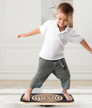 Houten Balansbord met Doolhof – Verstelbare Balans Trainer voor Core, Coördinatie en Fitness