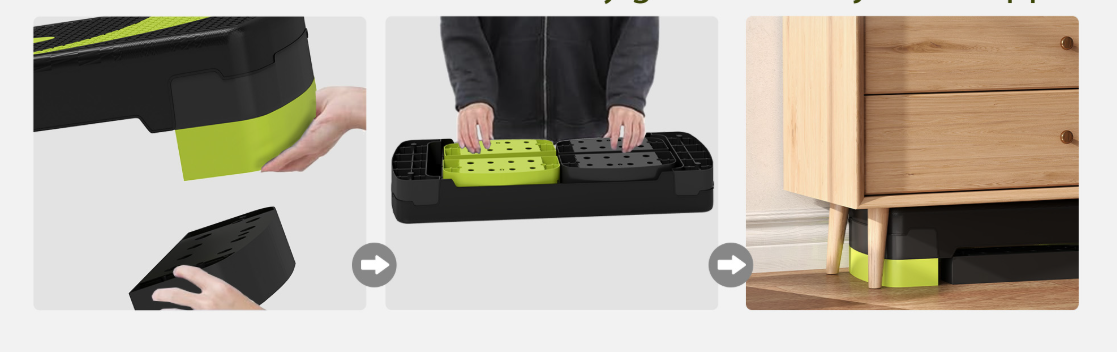 Aerobic Step Platform Verstelbaar – Fitness Stepper met Antislip en 3 Hoogtes