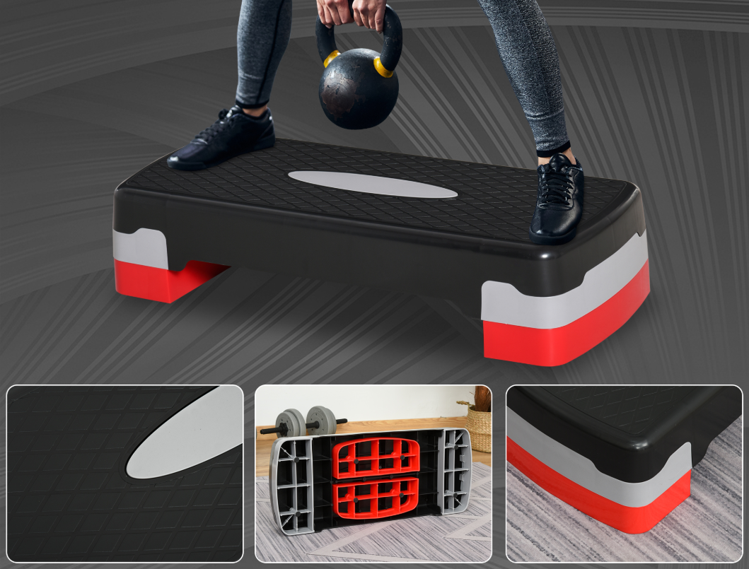 Aerobic Step Compact Verstelbaar – Fitness Stepper met Antislip voor Thuis en Gym