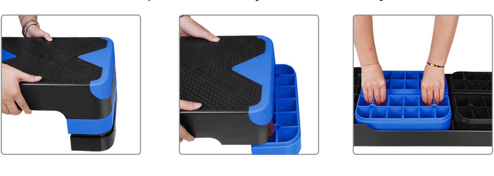 Aerobic Step Verstelbaar 68,5 cm – Antislip Fitness Stepper met 3 Hoogtes