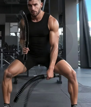 2-in-1 Ropeless Battle Rope met Fly Stick – Draadloze Fitness Rope voor HIIT en Krachttraining