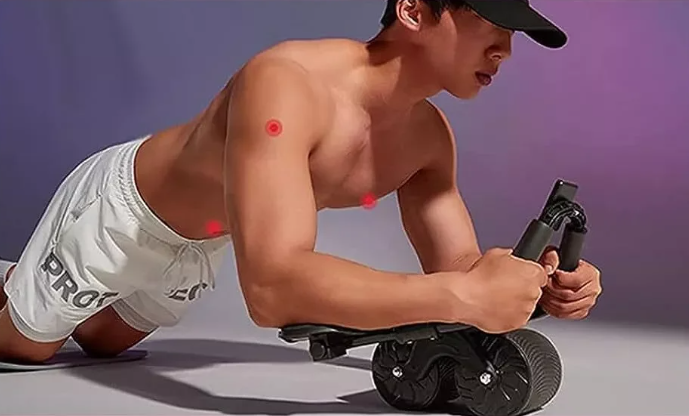 Ab Roller met Elleboogsteun – Rebound Buikspiertrainer met Teller & Anti-Slip Wielen