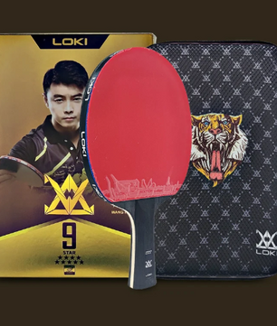 Professionele Tafeltennis Bat 9 Sterren – Carbon Pingpong Racket met Hoge Spin en Controle