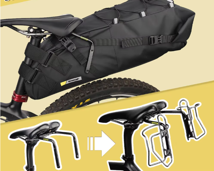 Fiets Zadeltas 13L – Waterdichte Bikepacking Tas met Stabilizer voor MTB en Racefiets