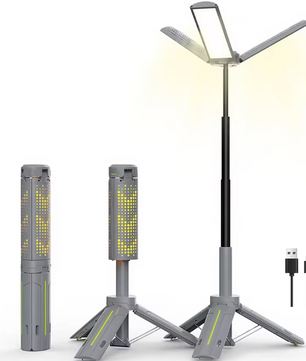 Telescopische Camping Lamp met Statief – Oplaadbare LED Lantaarn 8000mAh met 360° Verlichting