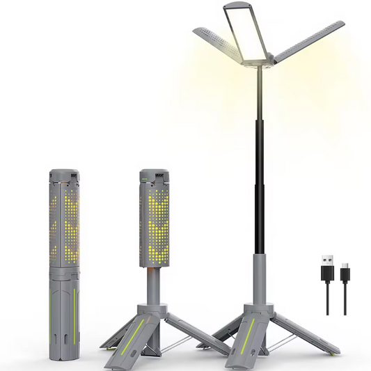 Telescopische Camping Lamp met Statief – Oplaadbare LED Lantaarn 8000mAh met 360° Verlichting