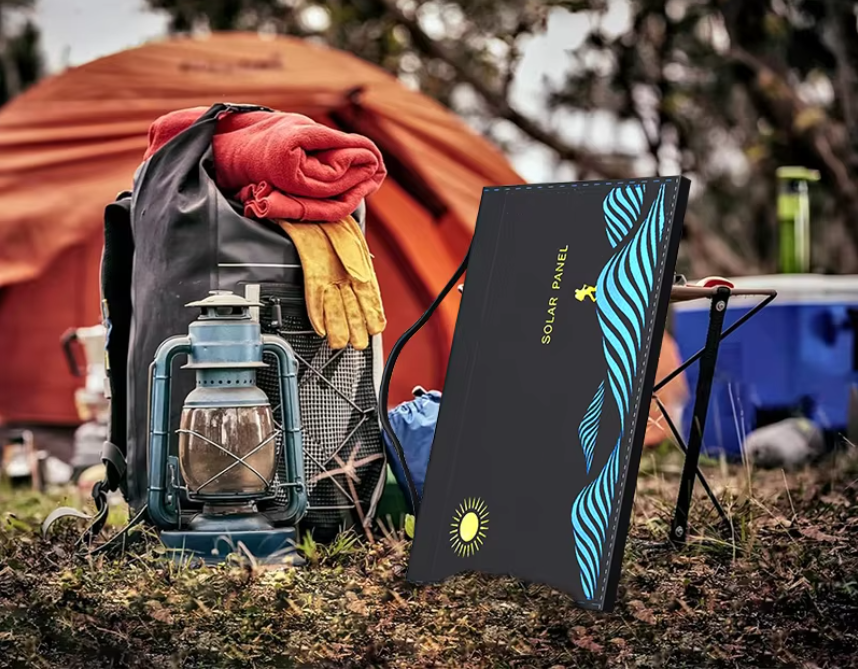 Draagbaar Opvouwbaar Zonnepaneel – Solar Charger met USB en DC Output voor Outdoor en Camping