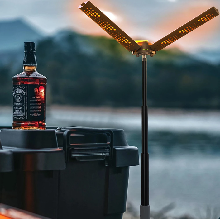 Telescopische Camping Lamp met Statief – Oplaadbare LED Lantaarn 8000mAh met 360° Verlichting