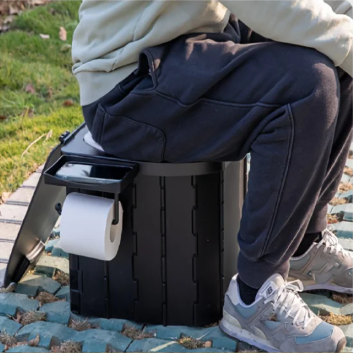 Opvouwbaar Camping Toilet – Draagbaar Reistoilet met Zachte Zitting en Anti-Geursysteem