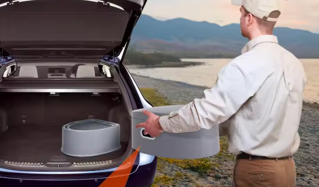 Draagbaar Camping Toilet 5L – Compact Reistoilet met Afneembare Emmer en Papierhouder