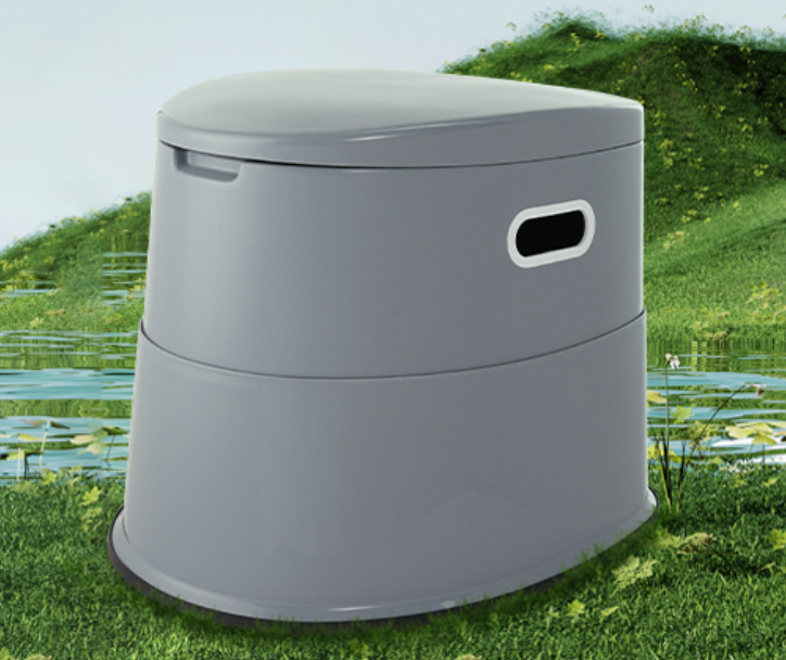 Draagbaar Camping Toilet 5L – Compact Reistoilet met Afneembare Emmer en Papierhouder
