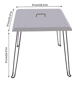 Fire Pit Heat Deflector 61 cm – RVS Warmteverdeler met Handvat voor Vuurkorf en Buitenhaard
